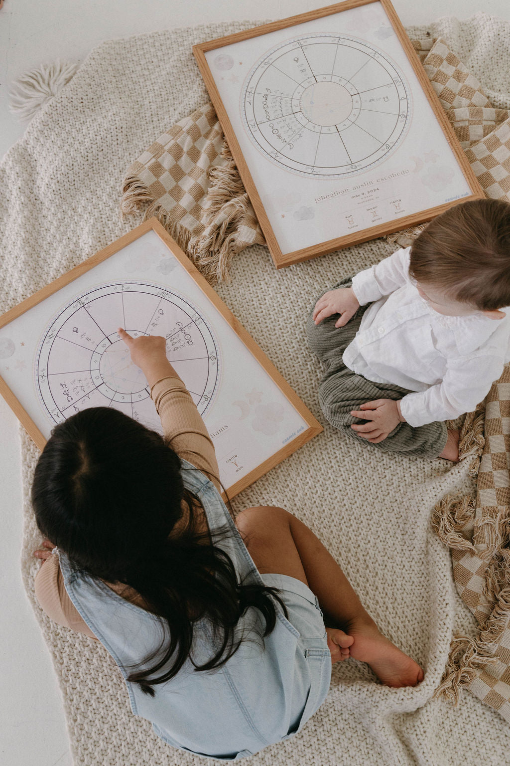 Cosmic Cub Natal Chart — Custom 16×20 Framed Print